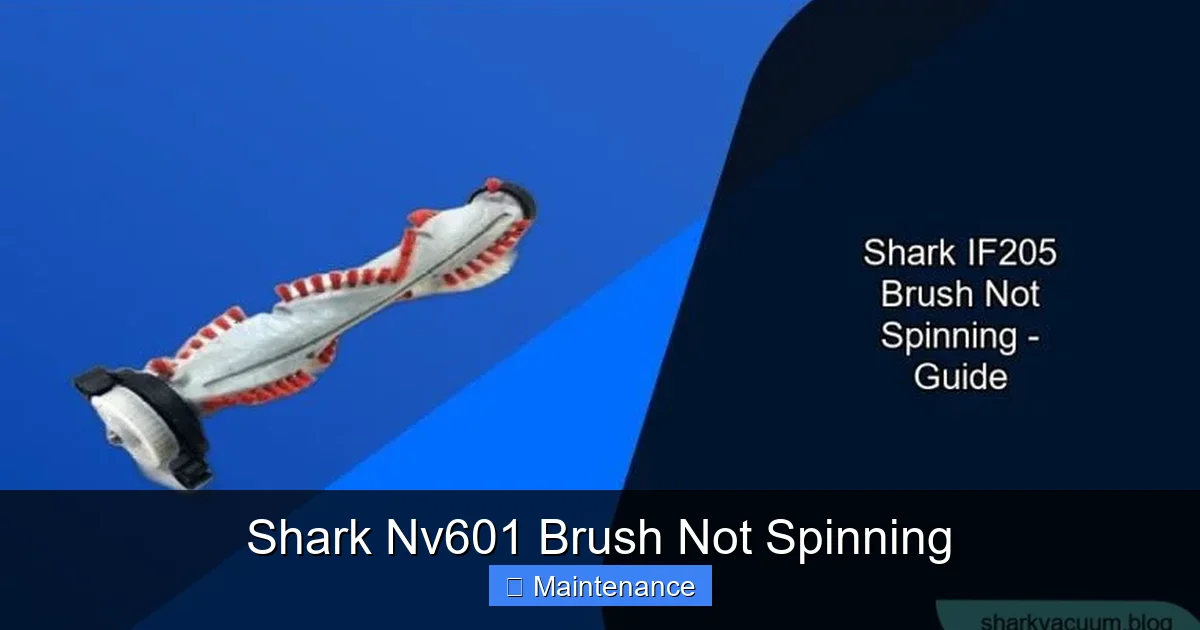 Shark Nv601 Brush Not Spinning