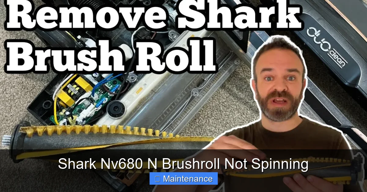 Shark Nv680 N Brushroll Not Spinning