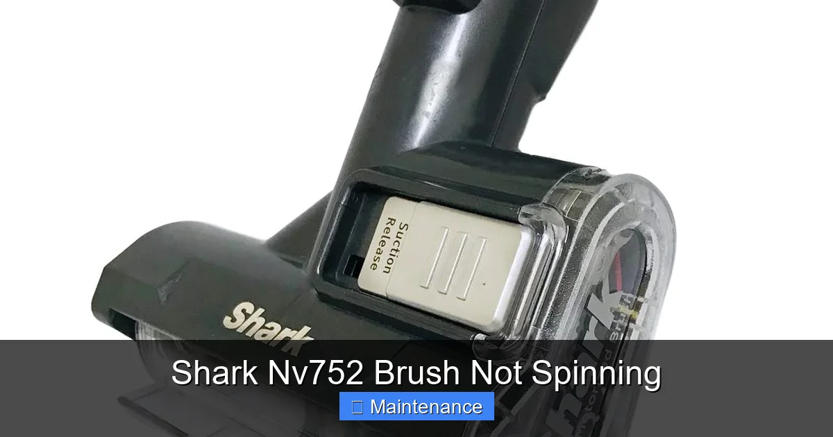 Shark Nv752 Brush Not Spinning
