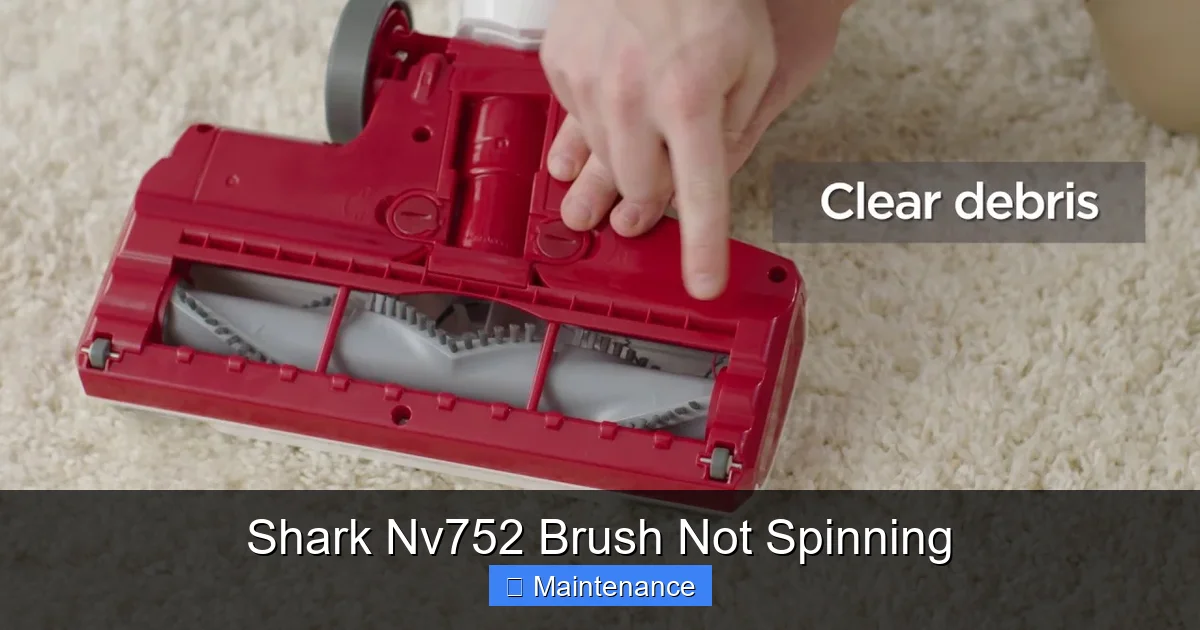 Shark Nv752 Brush Not Spinning