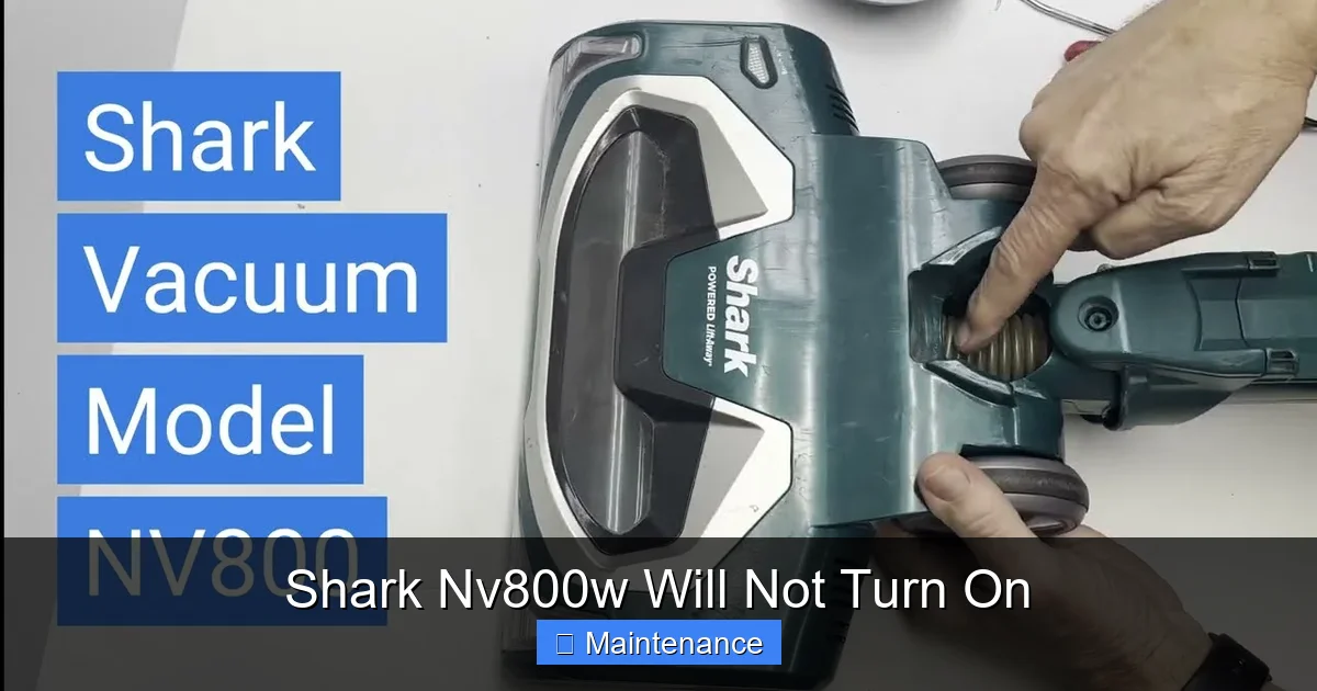 Shark Nv800w Will Not Turn On