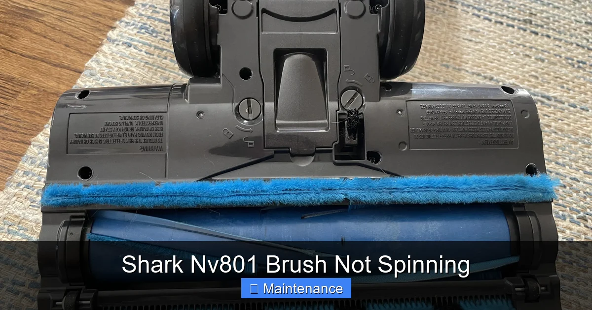 Shark Nv801 Brush Not Spinning