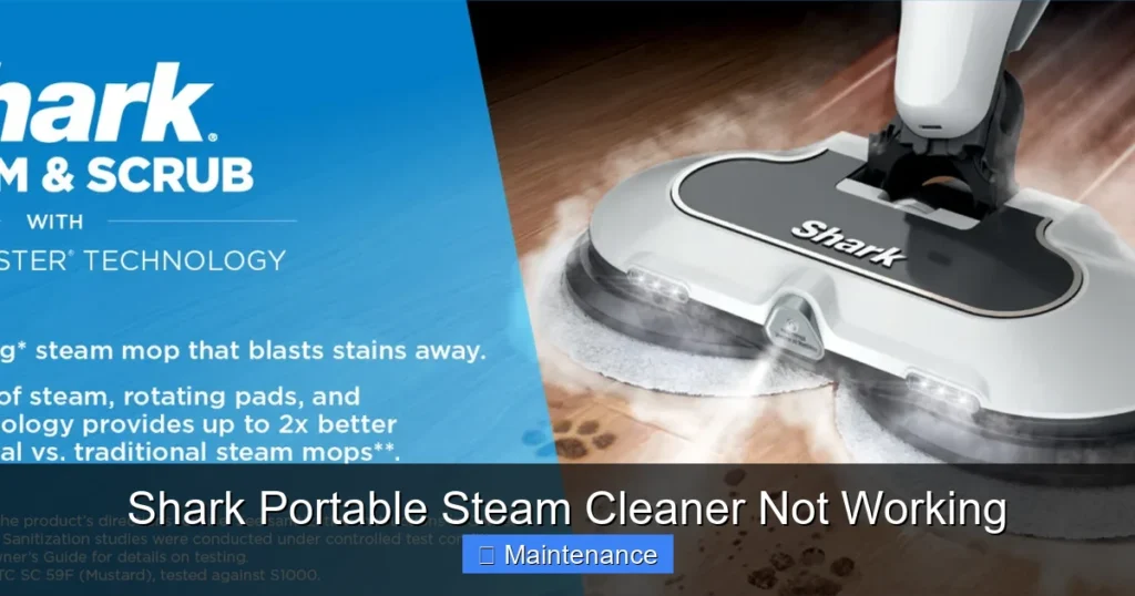 Shark Portable Steam Cleaner Not Working