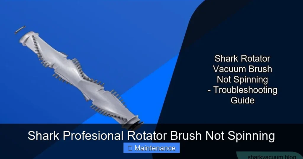 Shark Profesional Rotator Brush Not Spinning