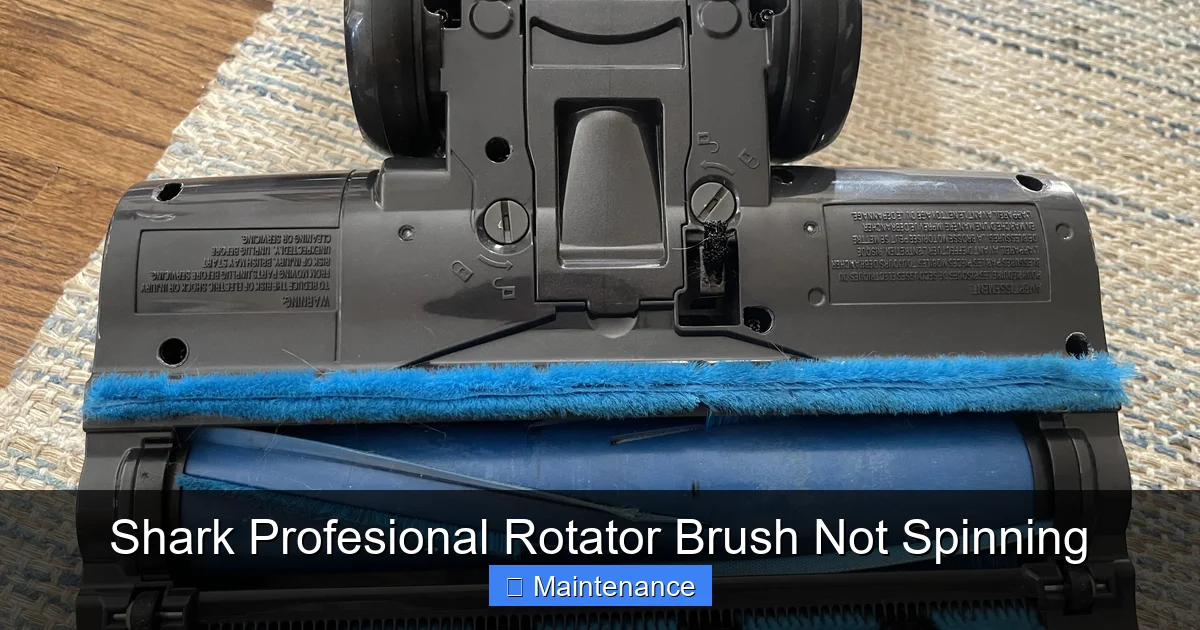 Shark Profesional Rotator Brush Not Spinning