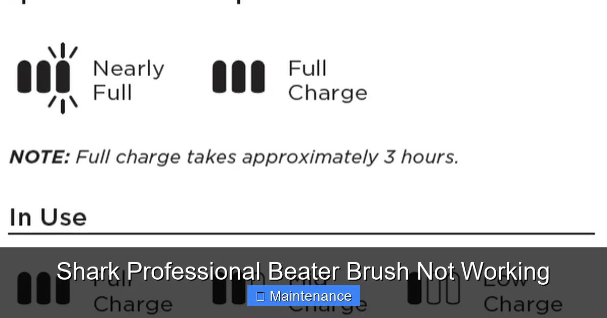 Shark Professional Beater Brush Not Working
