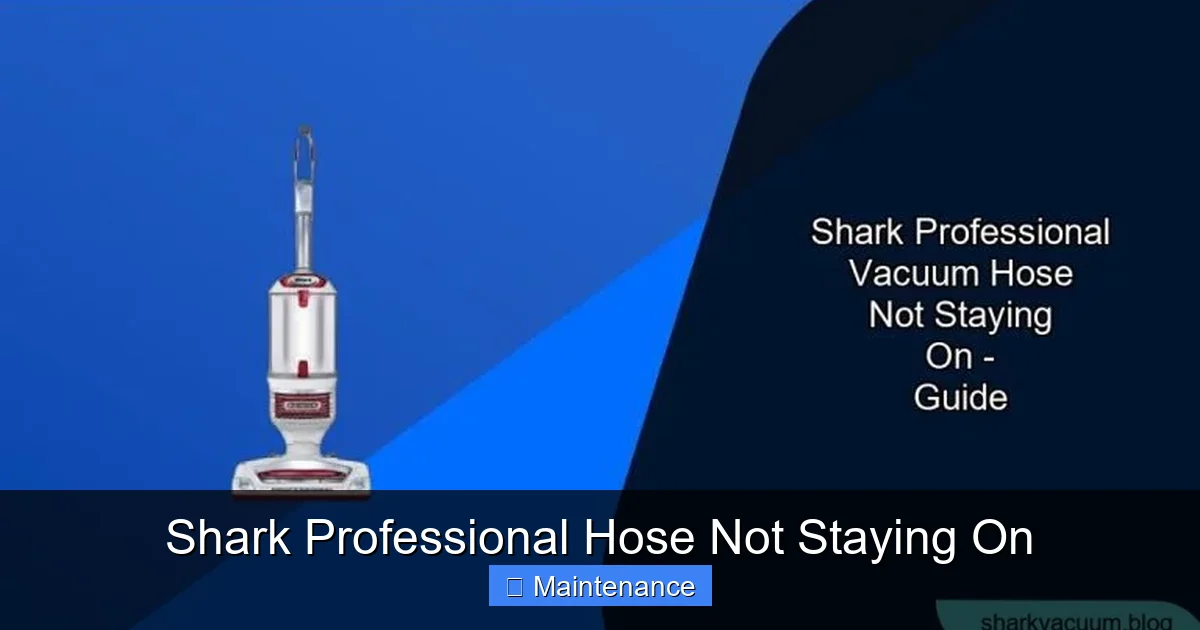 Shark Professional Hose Not Staying On