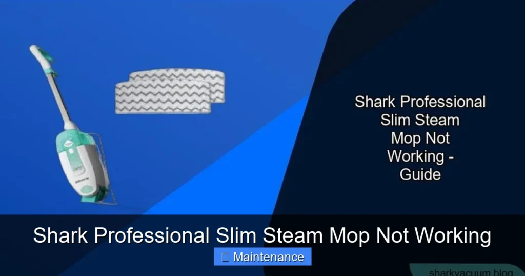 Shark Professional Slim Steam Mop Not Working