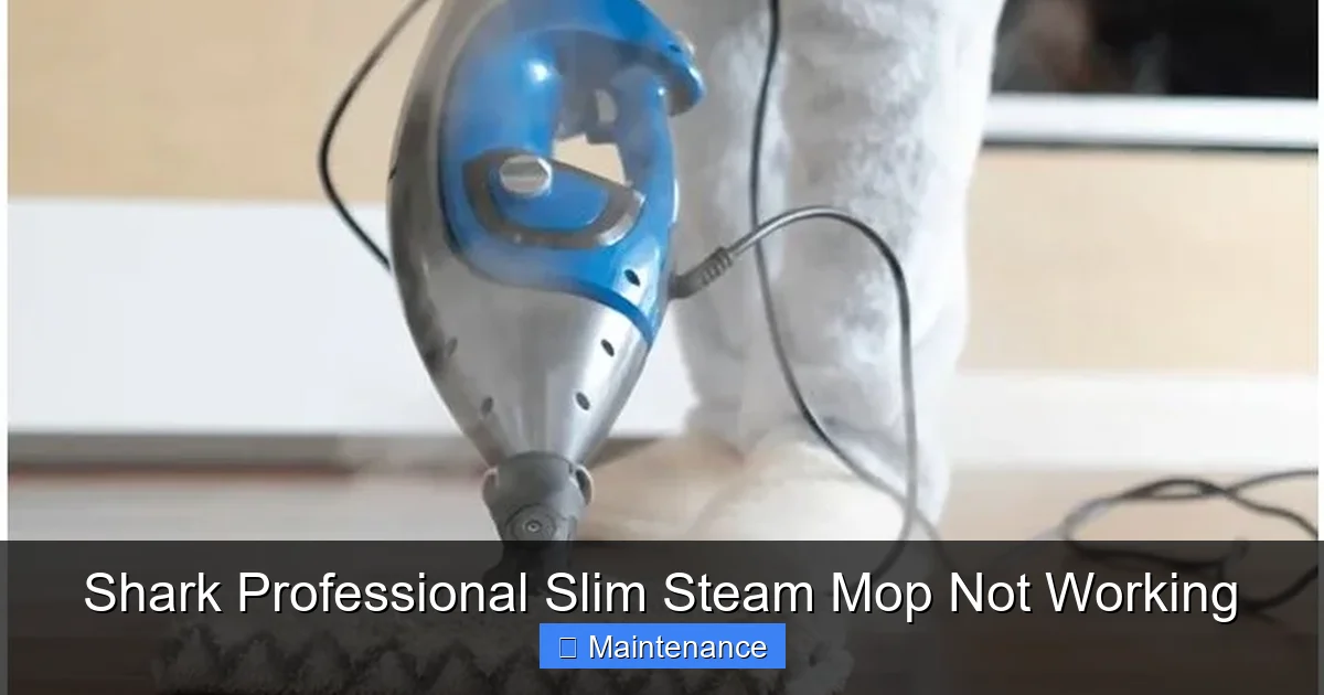 Shark Professional Slim Steam Mop Not Working