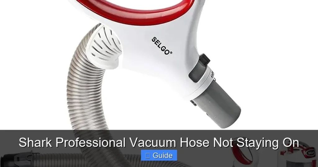 Shark Professional Vacuum Hose Not Staying On