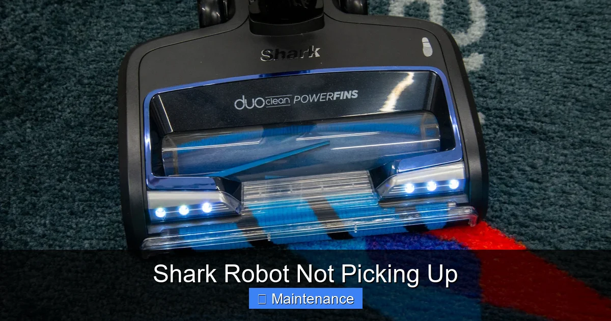 Shark Robot Not Picking Up