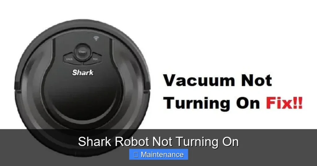 Shark Robot Not Turning On