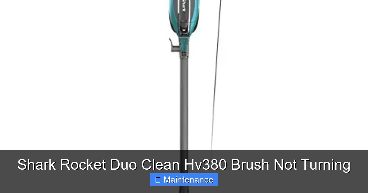 Shark Rocket Duo Clean Hv380 Brush Not Turning
