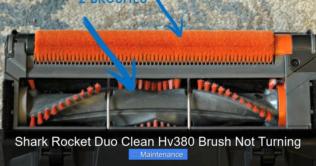 Shark Rocket Duo Clean Hv380 Brush Not Turning