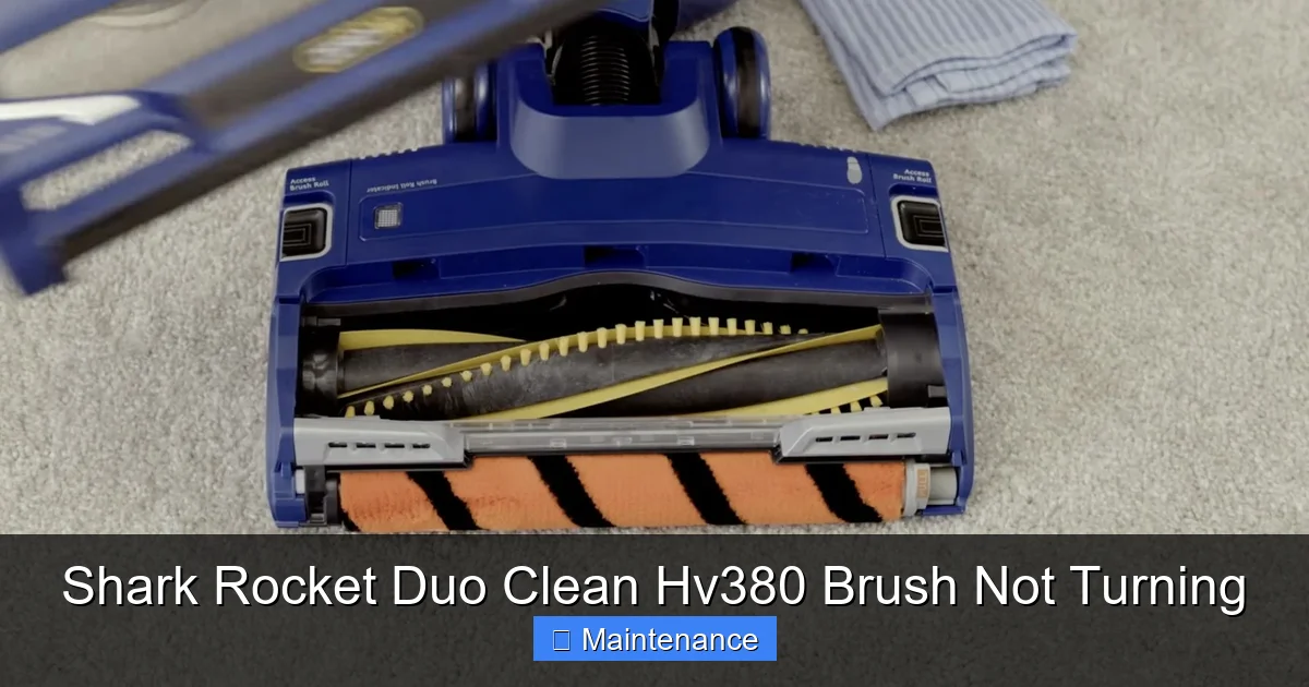 Shark Rocket Duo Clean Hv380 Brush Not Turning