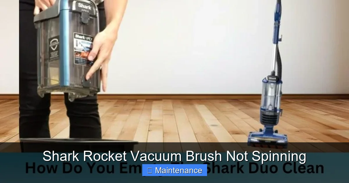 Shark Rocket Vacuum Brush Not Spinning