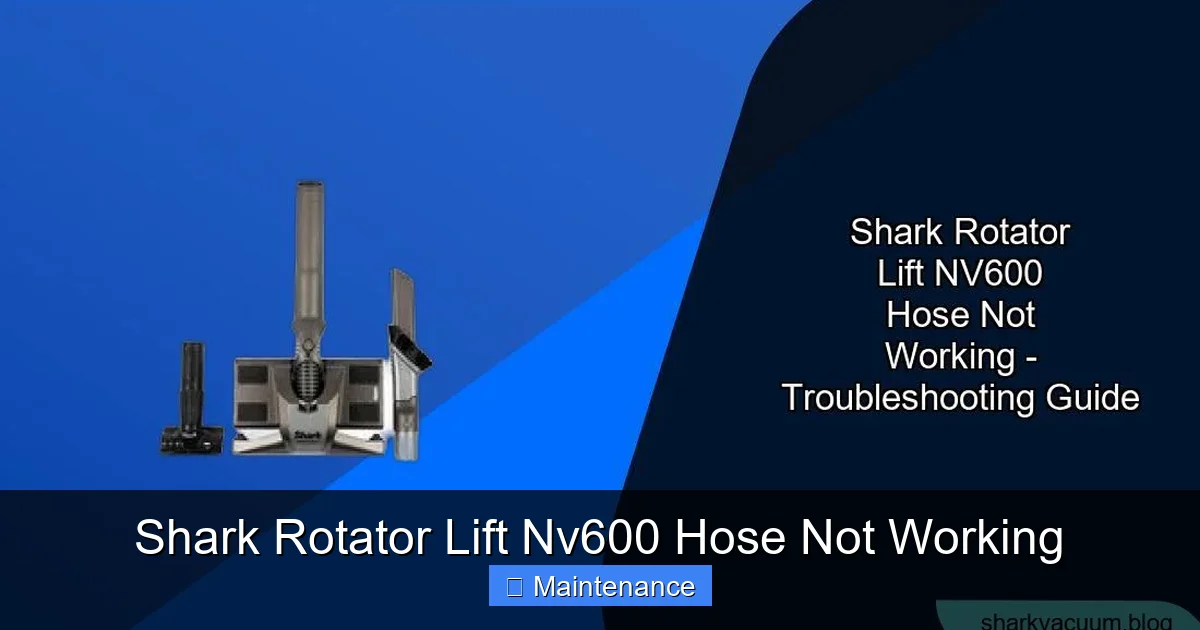 Shark Rotator Lift Nv600 Hose Not Working