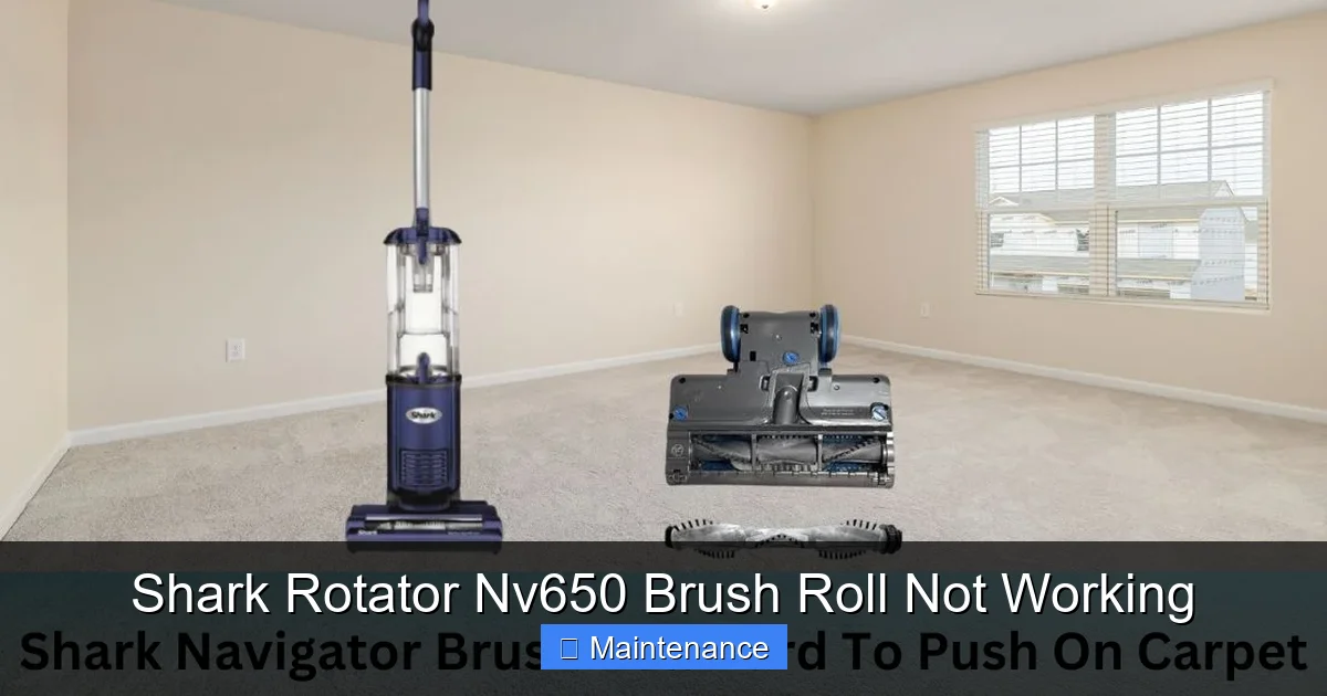 Shark Rotator Nv650 Brush Roll Not Working