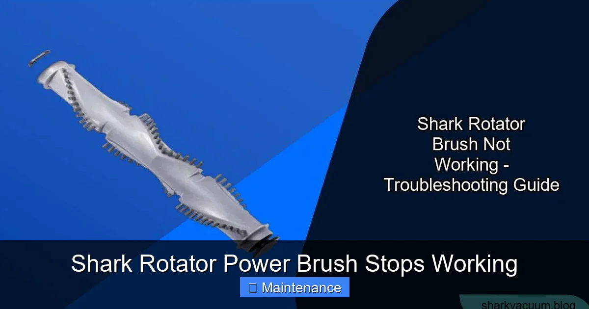 Shark Rotator Power Brush Stops Working
