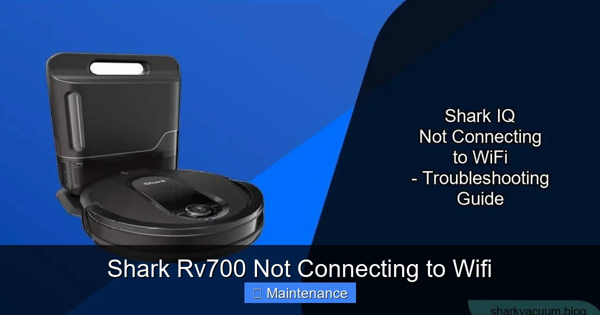 Shark Rv700 Not Connecting to Wifi