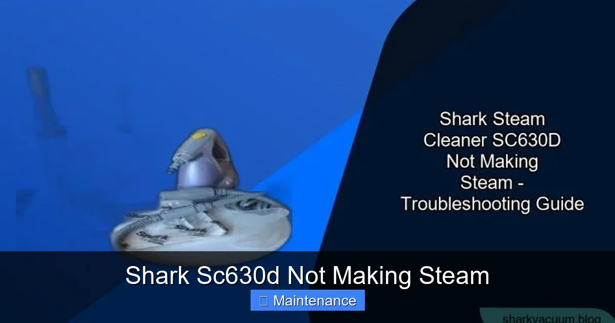Shark Sc630d Not Making Steam