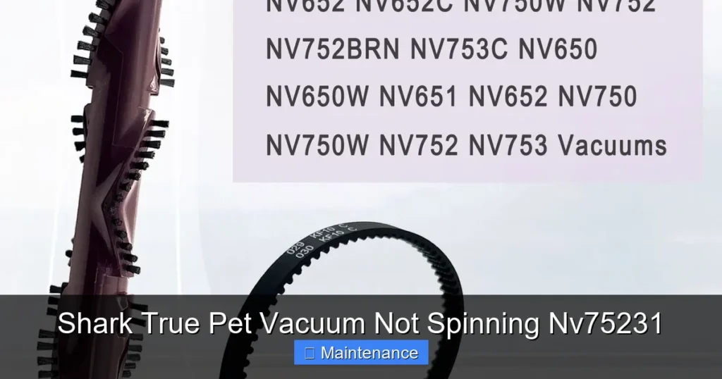 Shark True Pet Vacuum Not Spinning Nv75231