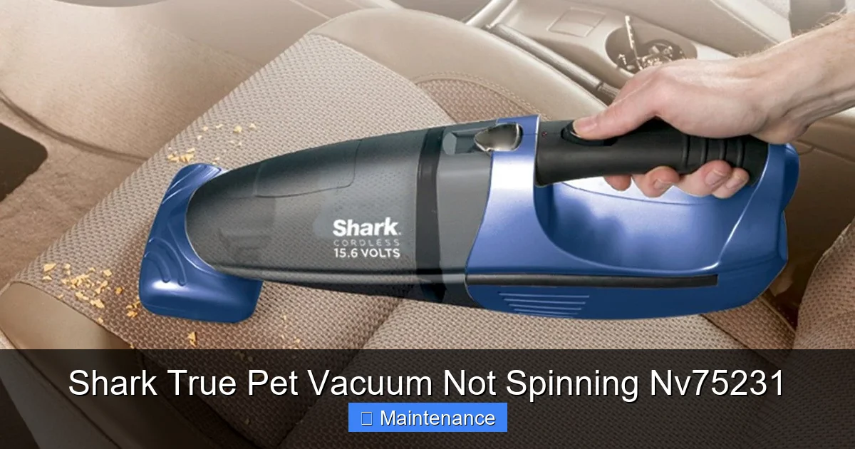 Shark True Pet Vacuum Not Spinning Nv75231