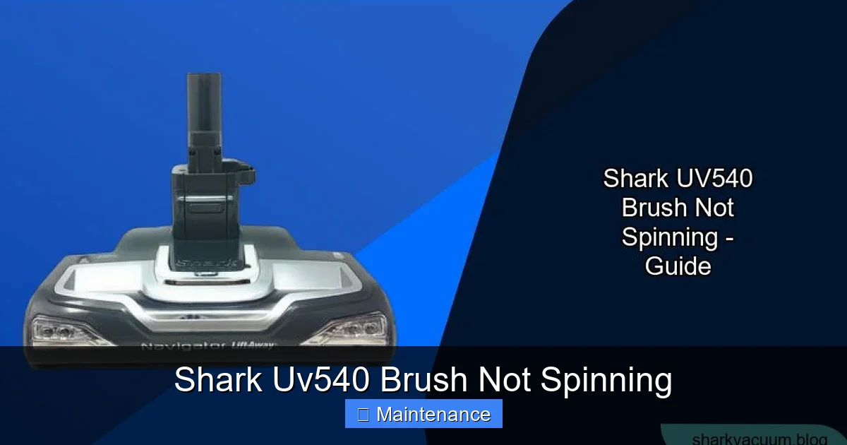 Shark Uv540 Brush Not Spinning