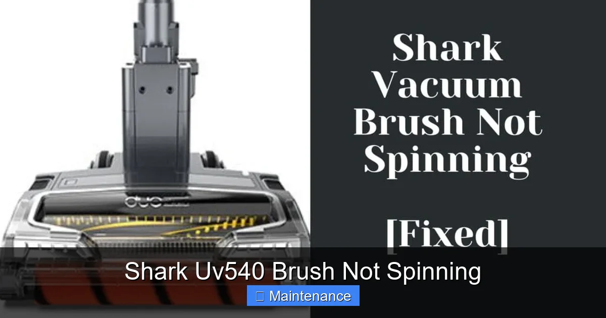 Shark Uv540 Brush Not Spinning