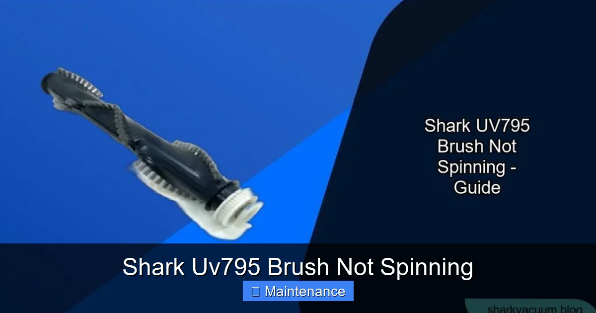 Shark Uv795 Brush Not Spinning