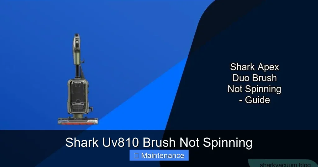 Shark Uv810 Brush Not Spinning