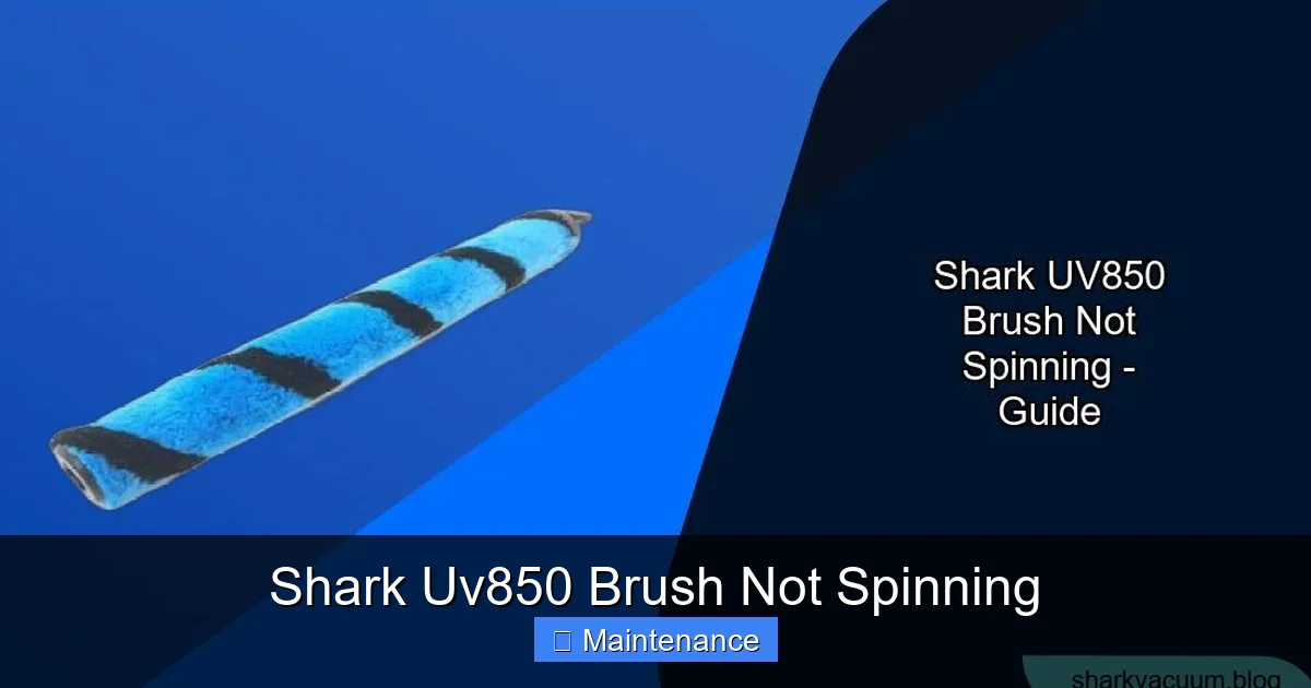 Shark Uv850 Brush Not Spinning