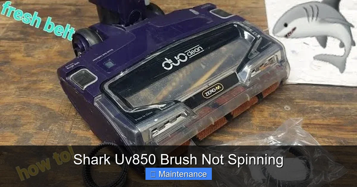 Shark Uv850 Brush Not Spinning