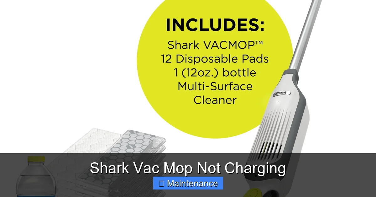 Shark Vac Mop Not Charging