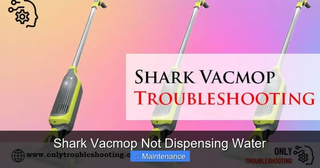 Shark Vacmop Not Dispensing Water