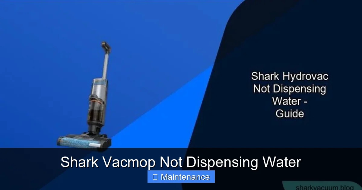 Shark Vacmop Not Dispensing Water