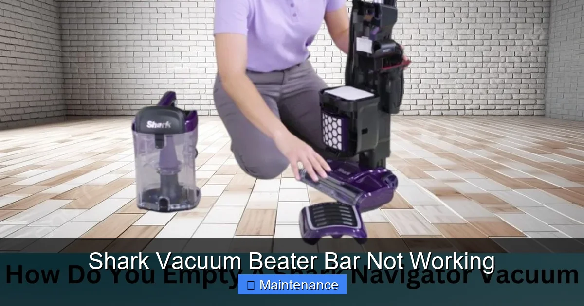 Shark Vacuum Beater Bar Not Working