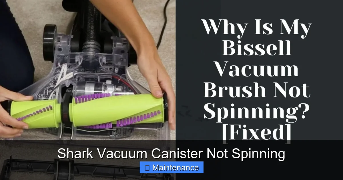 Shark Vacuum Canister Not Spinning