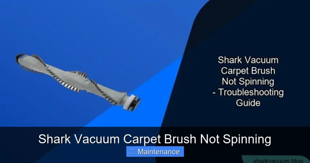 Shark Vacuum Carpet Brush Not Spinning
