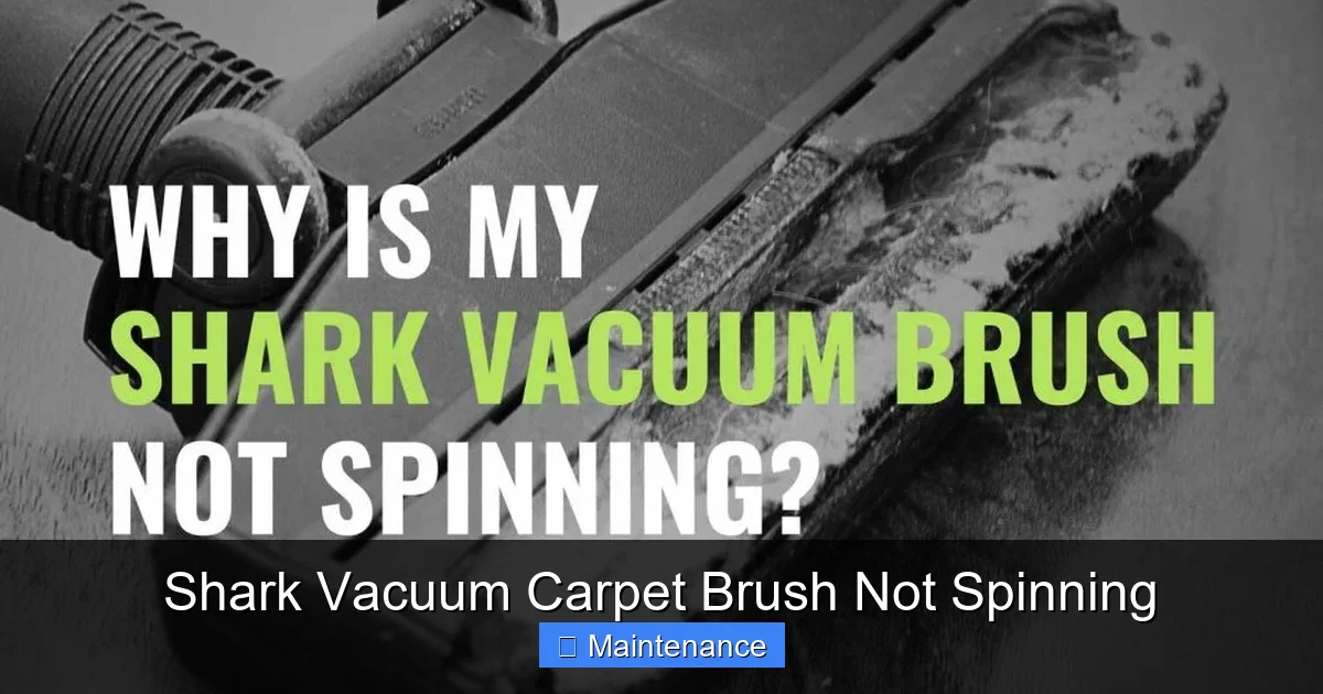 Shark Vacuum Carpet Brush Not Spinning
