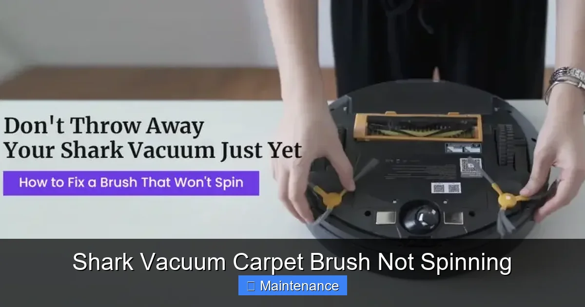 Shark Vacuum Carpet Brush Not Spinning