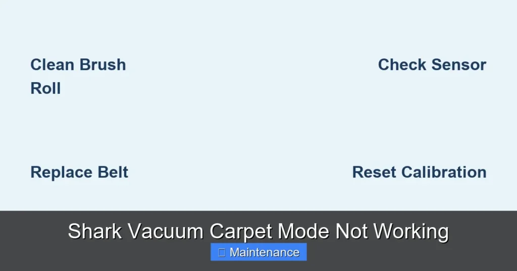 Shark Vacuum Carpet Mode Not Working