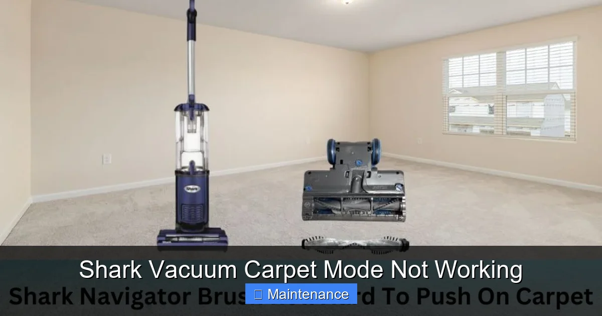 Shark Vacuum Carpet Mode Not Working