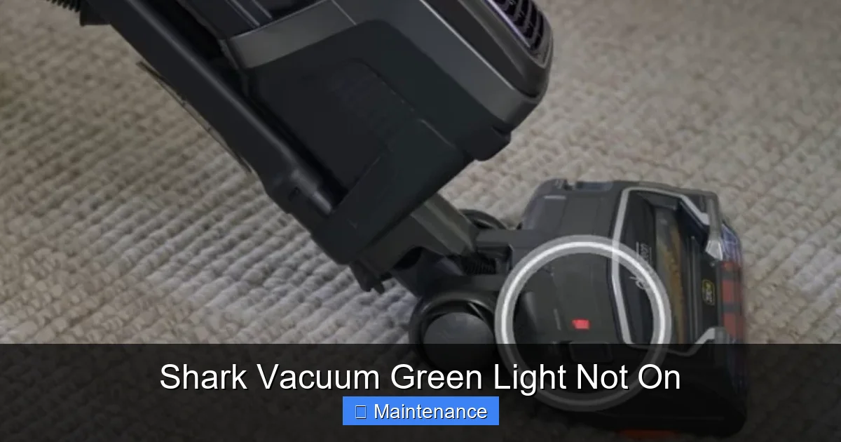 Shark Vacuum Green Light Not On