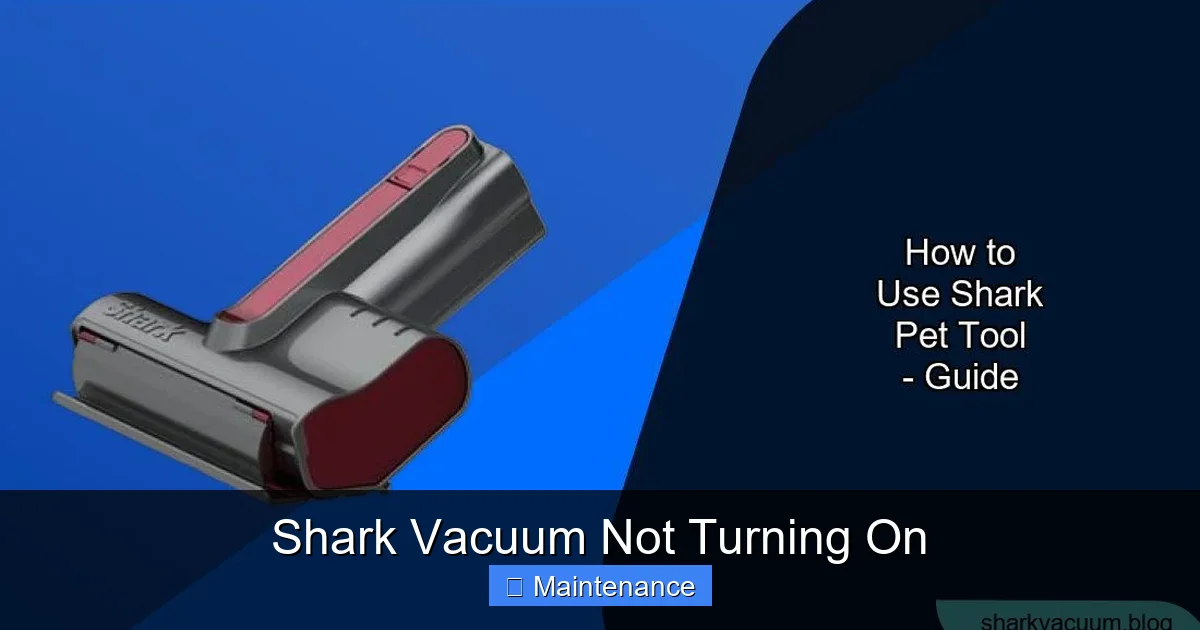 Shark Vacuum Not Turning On