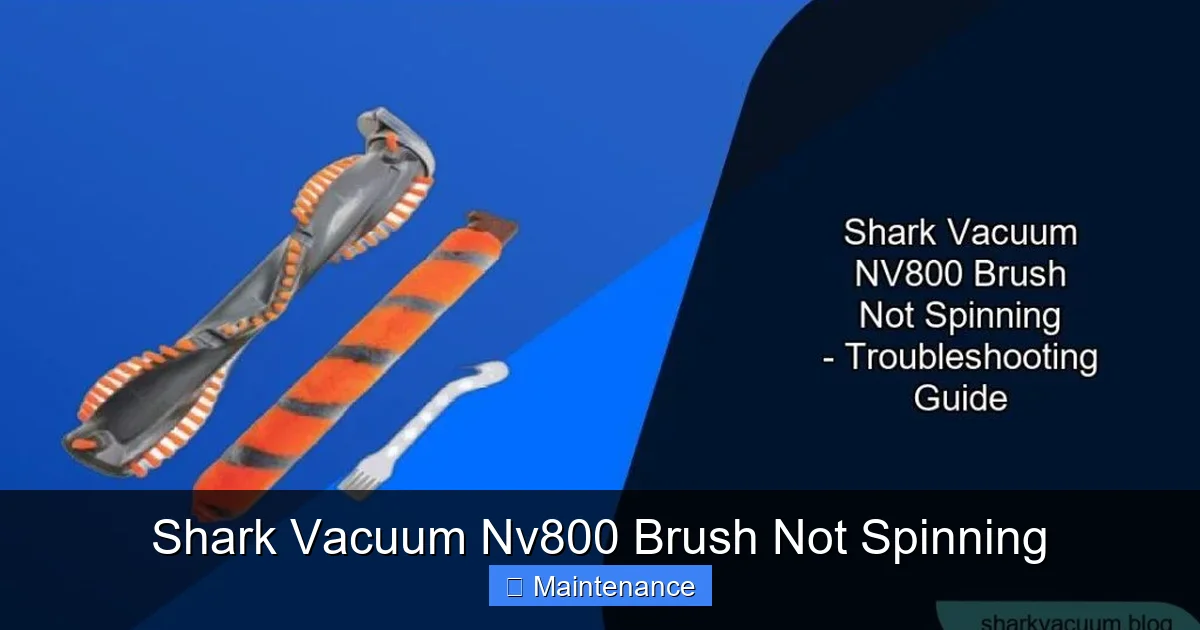 Shark Vacuum Nv800 Brush Not Spinning