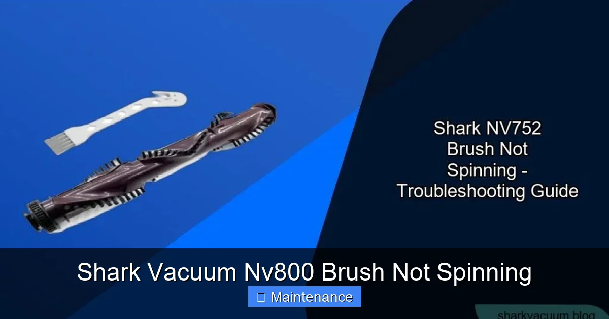 Shark Vacuum Nv800 Brush Not Spinning