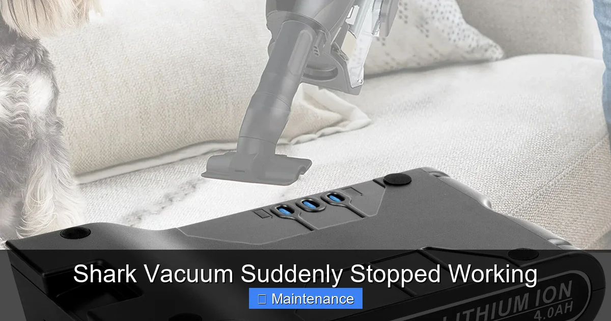 Shark Vacuum Suddenly Stopped Working
