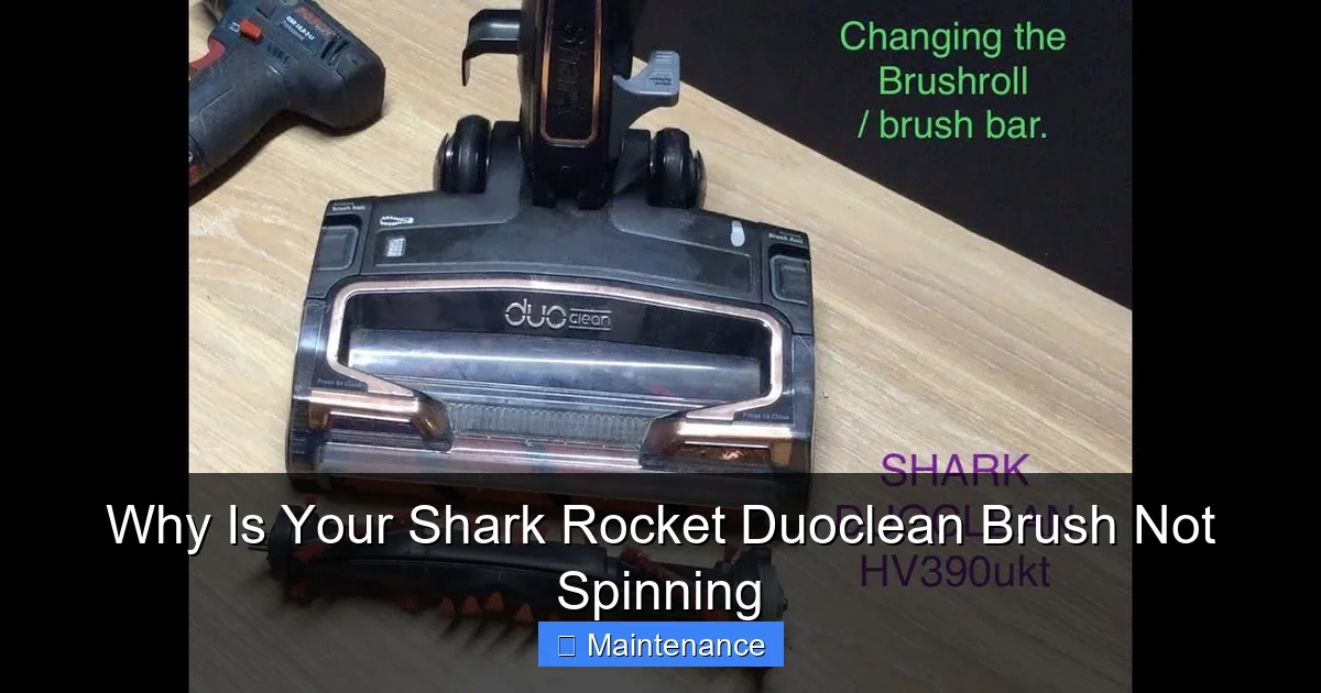 Why Is Your Shark Rocket Duoclean Brush Not Spinning