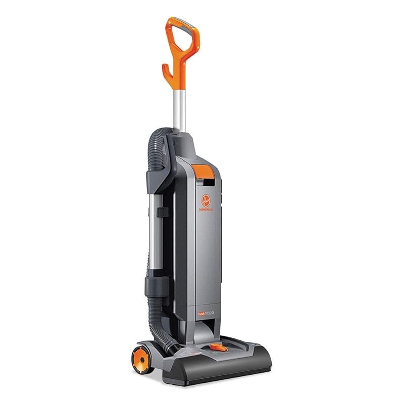 Hoover Commercial HushTone Upright Vacuum: Quiet 15-inch with Intellibelt for Carpet & Hard Floors, HEPA Filtered, CH54115 Gray
